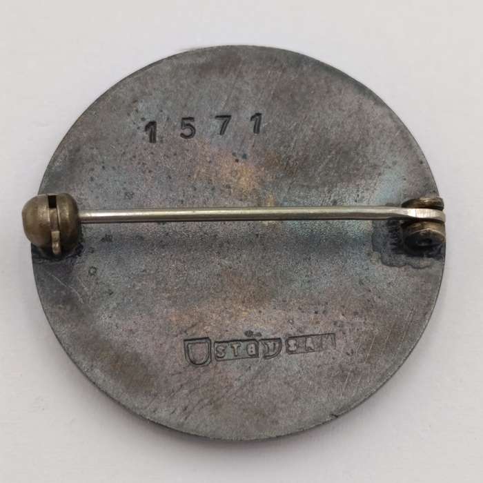 SA Railways 5 Years Safety sterling silver badge #1571