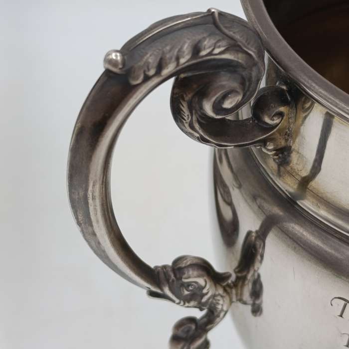 Pair of sterling silver cups won by horse "Chez Monty" ridden by well known Charlie Barends