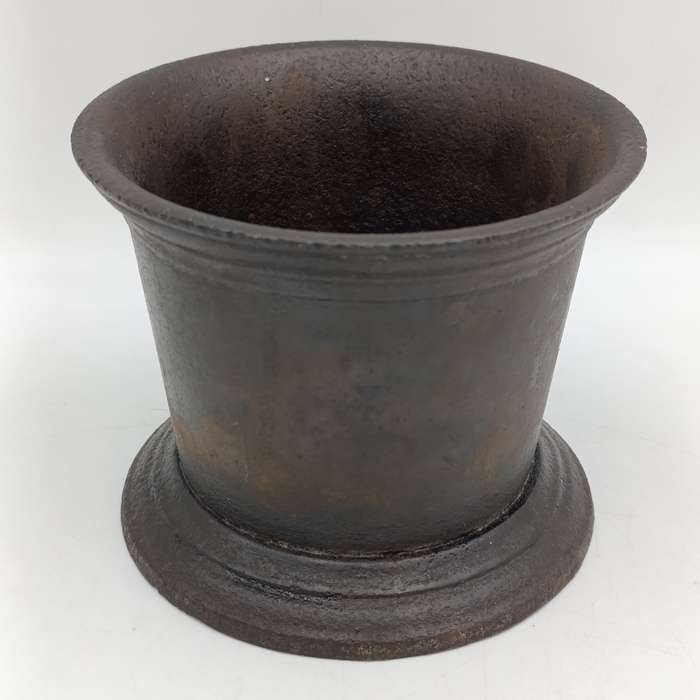 Large Antique cast iron mortar and pestle