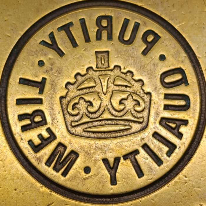 Vintage Purity, Quality, Merit brass seal