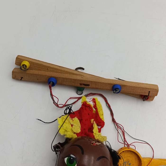 Vintage Pelham Puppets African Musician marionette