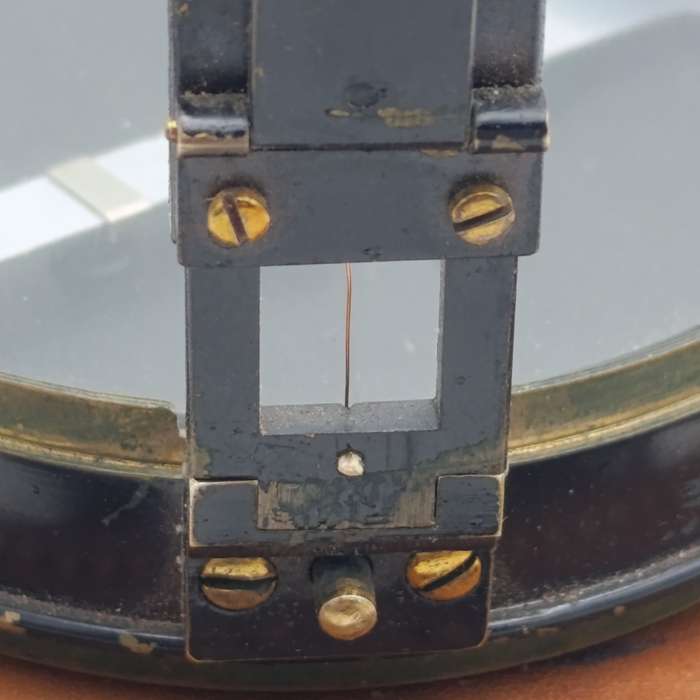 Antique Prismatic surveyors compass in leather pouch