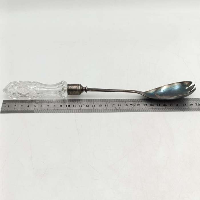 John Sherwood & Sous silverplated salad fork with Beaver mark (made to look like silver lion)