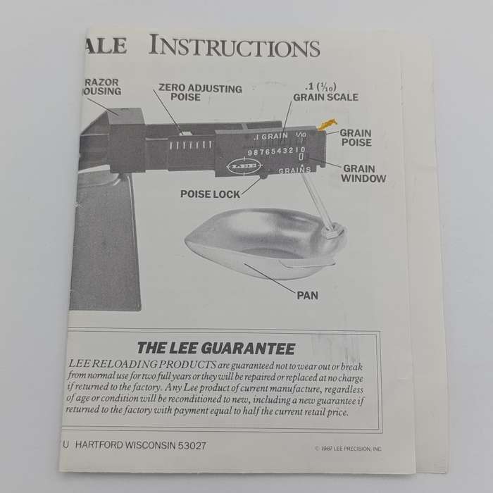 Lee Safety powder scale in box