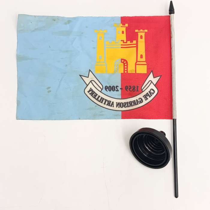 Cape Garrison Artillery 1859-2009 commemorative desk flag