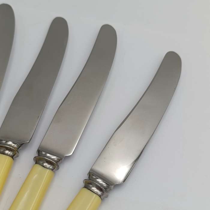 Lot of 6 Joseph Rodgers smaller table knives plus 6 larger table knives in original boxes