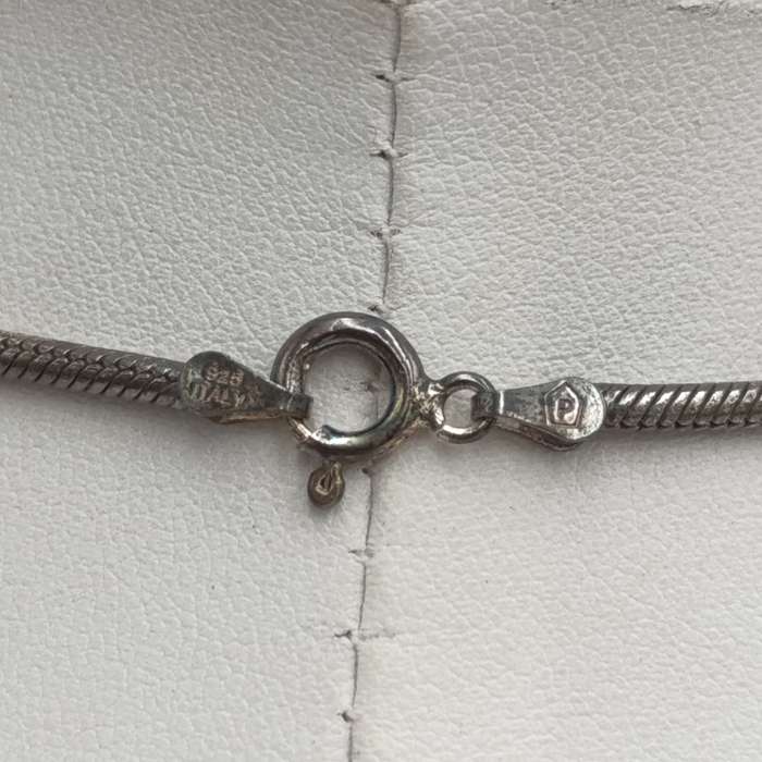 Sterling silver chain plus pendant - 23,9g