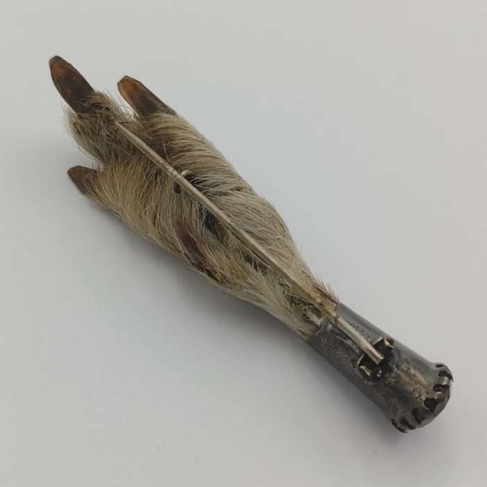 Scottish lucky brooch Grouse claw with Cairngorm