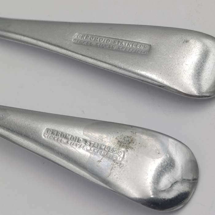 Lot of 16 chromoid nickle silver forks