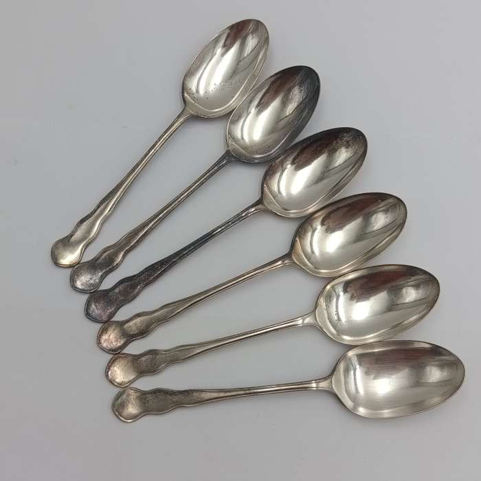 Lot of 6 vintage HF&Co extra large table spoons