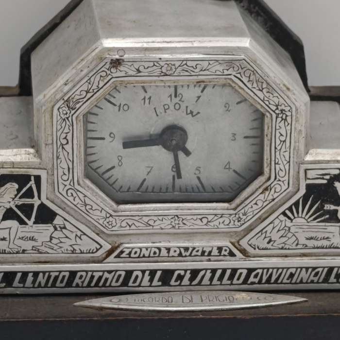 WW2 South African POW trench art clock made by Italian Prisoner of War at Zonderwater camp