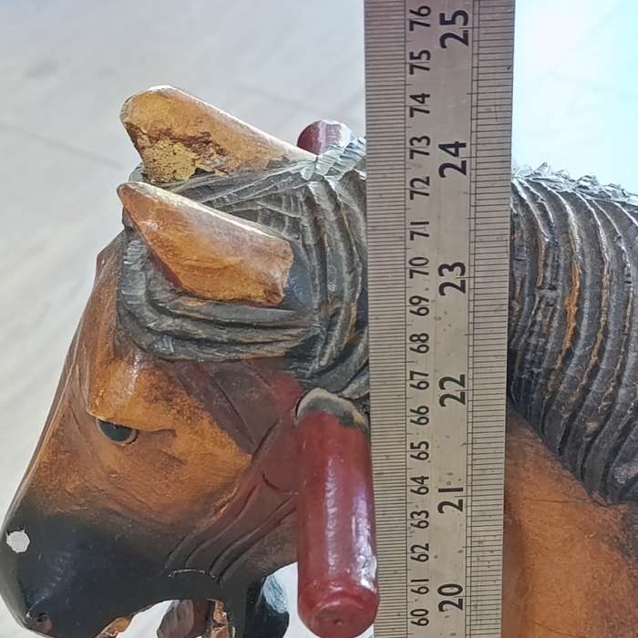 Antique hand carved wooden rocking horse