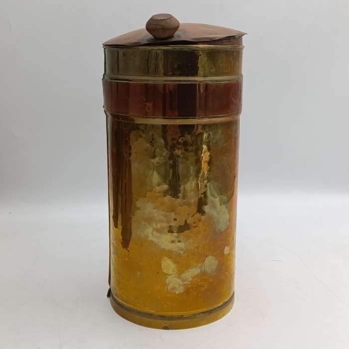 Vintage Copper and brass set of 3 holders for coffee, Tea, Sugar - Afrikaans