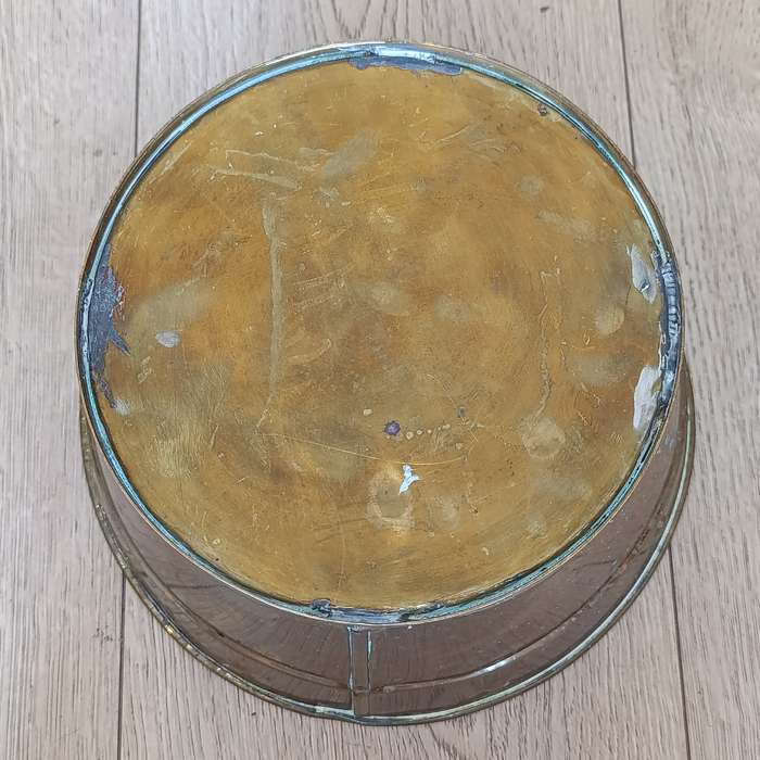 Vintage brass flower planter