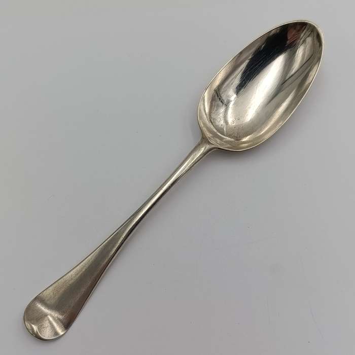 Antique 1788 London hallmarked silver spoon by James Jones - weighs 66g