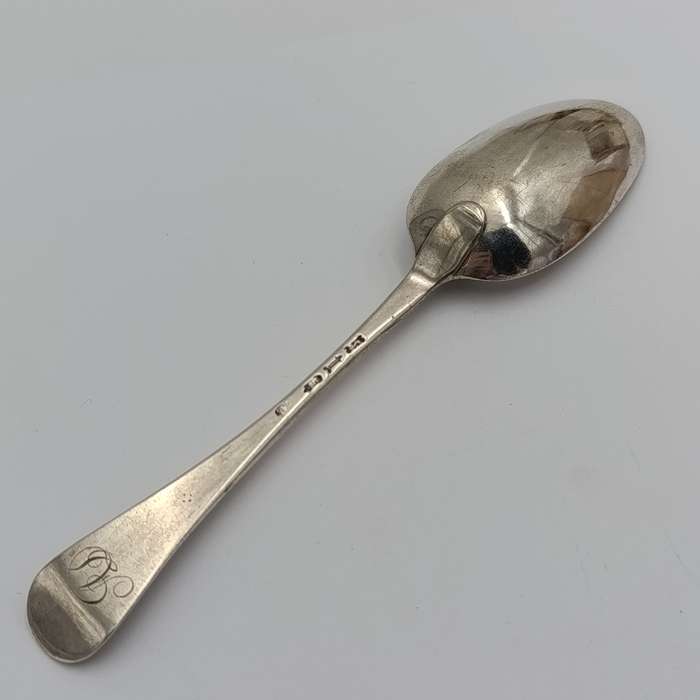 Antique 1788 London hallmarked silver spoon by James Jones - weighs 66g