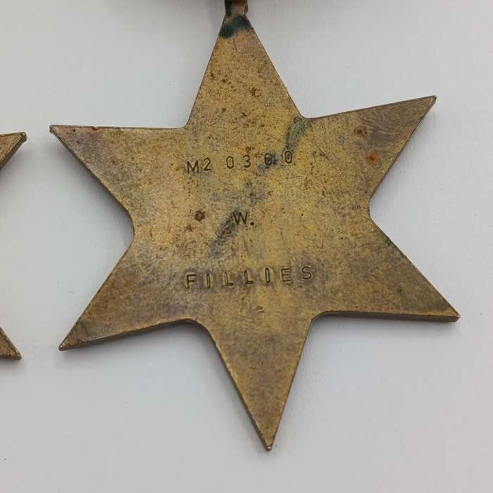 Pair of WW2 Medal Stars issued to M20360 W Fillies