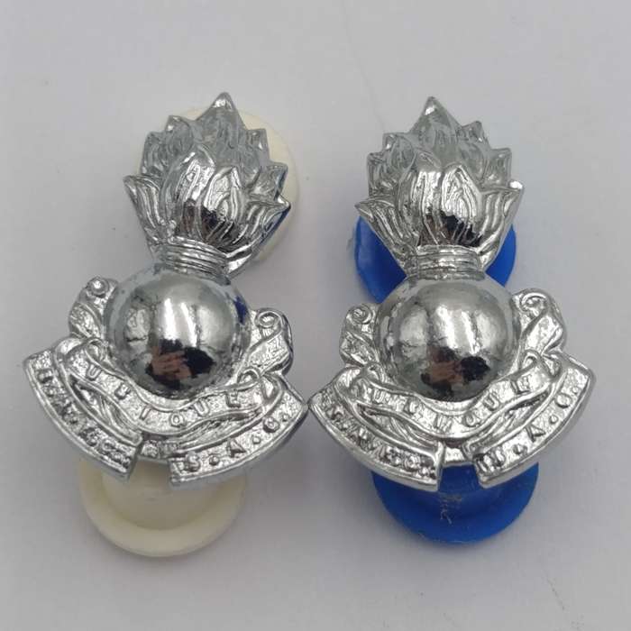 Pair of SADF Engineers mess dress collar badges
