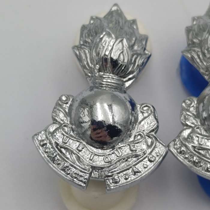 Pair of SADF Engineers mess dress collar badges