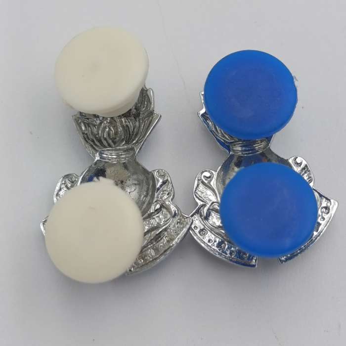 Pair of SADF Engineers mess dress collar badges