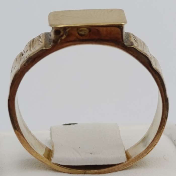14kt gold opium storage ring - vintage - weight 2,1g