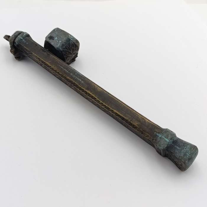 Antique Arabic dipping pen holder with inkwell