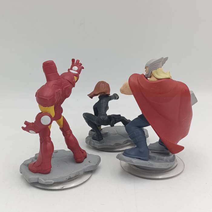 Lot of 3 Disney Infinity action figures - Iron Man, Thor and Black Widow