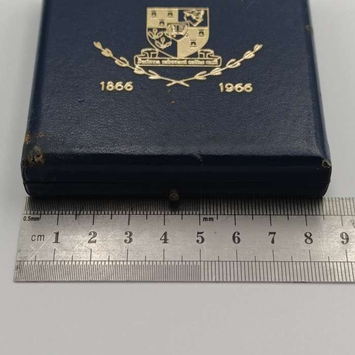 Large sterling silver University of Stellenbosch 1966 - 100 years Hoër onderwys medallion