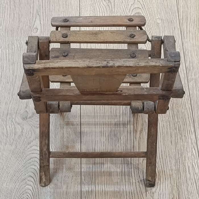 Vintage wooden folding chair for toddler