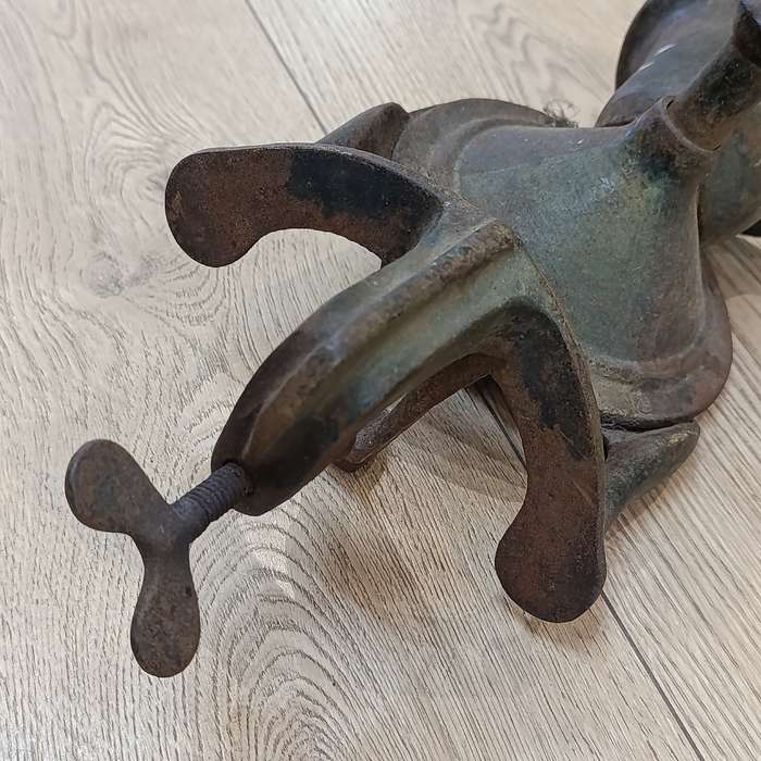 Vintage Lovelock No.4 coffee grinder - wall mount footpiece broken