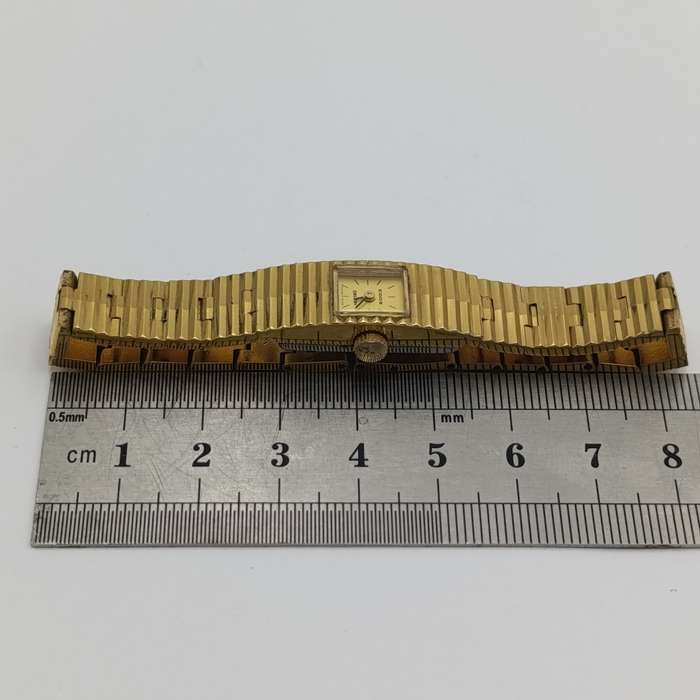 Vintage Delfin Edox gold colour mechanical ladies watch in original box - working