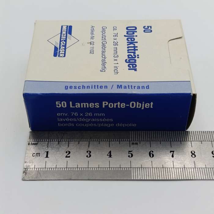 Menzel-Glaser pack of 50 glass microscope slides
