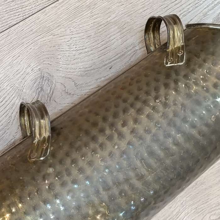 Vintage brass coal scuttle