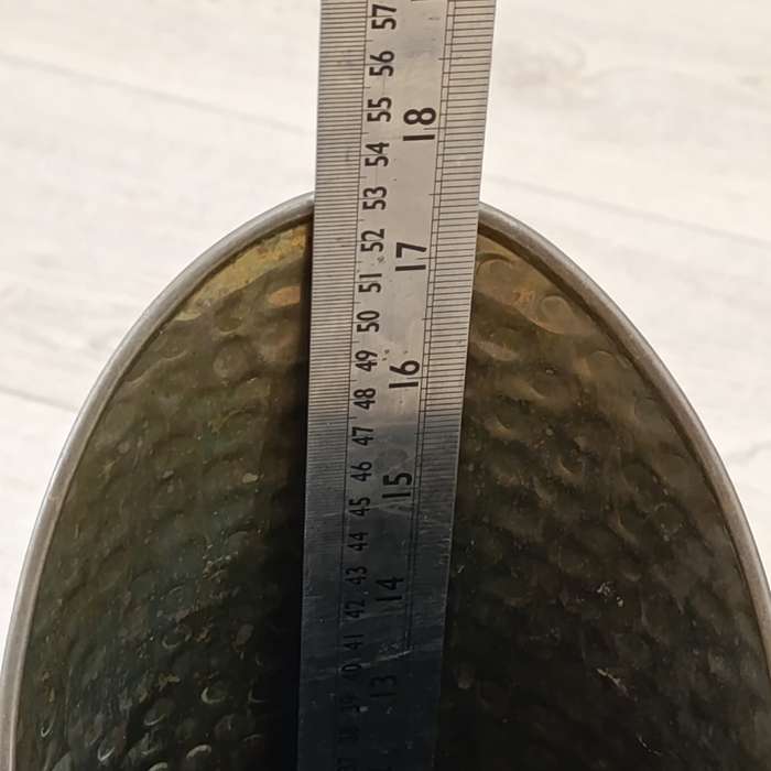 Vintage brass coal scuttle