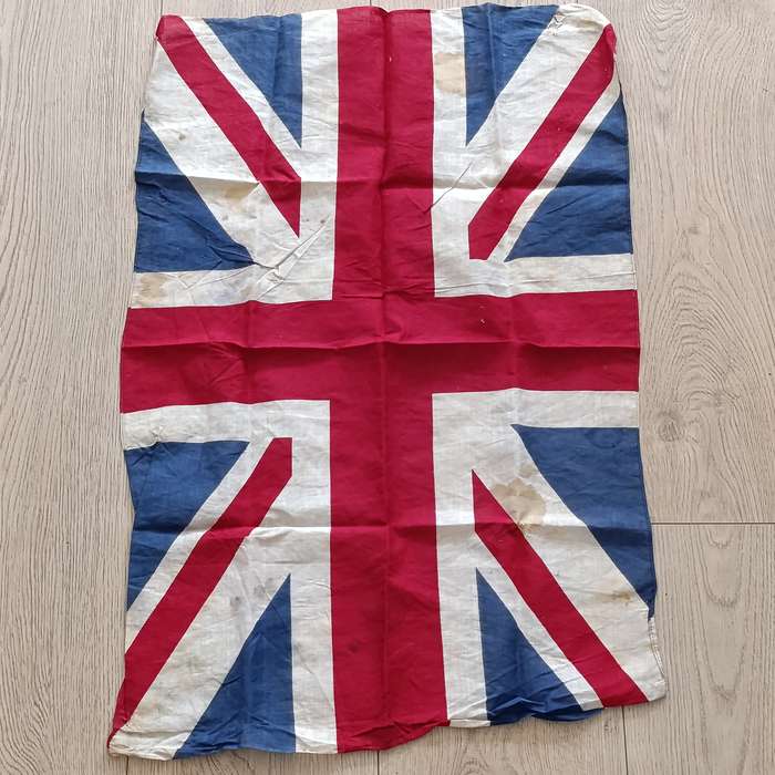 Vintage WW2 British Union Jack flag - some damage