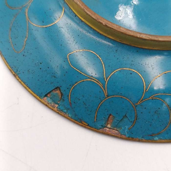 Vintage Cloisonne Sweets dish - some chips at bottom