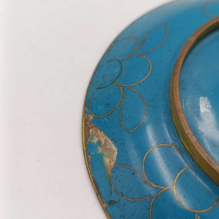 Vintage Cloisonne Sweets dish - some chips at bottom