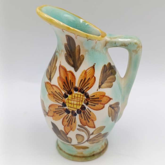 Vintage Gouda Aster Flora small porcelain pitcher