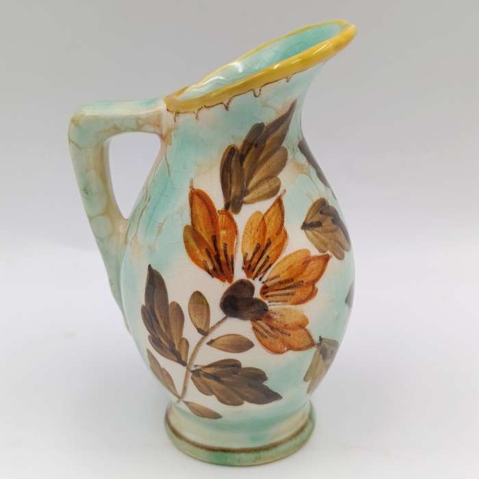 Vintage Gouda Aster Flora small porcelain pitcher