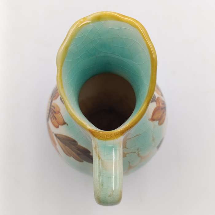 Vintage Gouda Aster Flora small porcelain pitcher