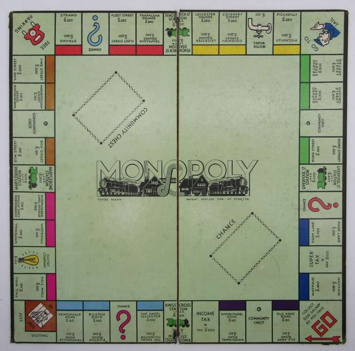 Vintage Monopoly set in Original box - almost complete