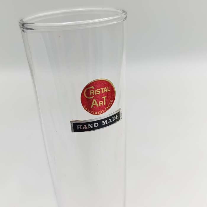 Vintage crystal flower vase made in Chile - in original box