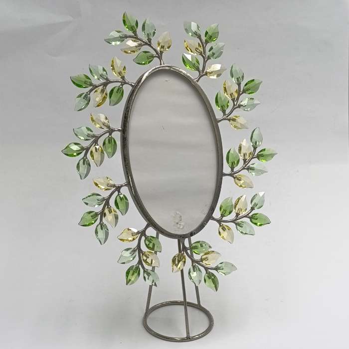 Swarovski Oval picture frame with Yasmine Hurel leaf design - in box