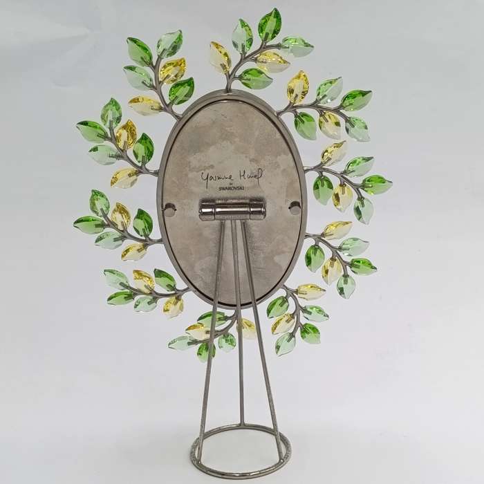 Swarovski Oval picture frame with Yasmine Hurel leaf design - in box