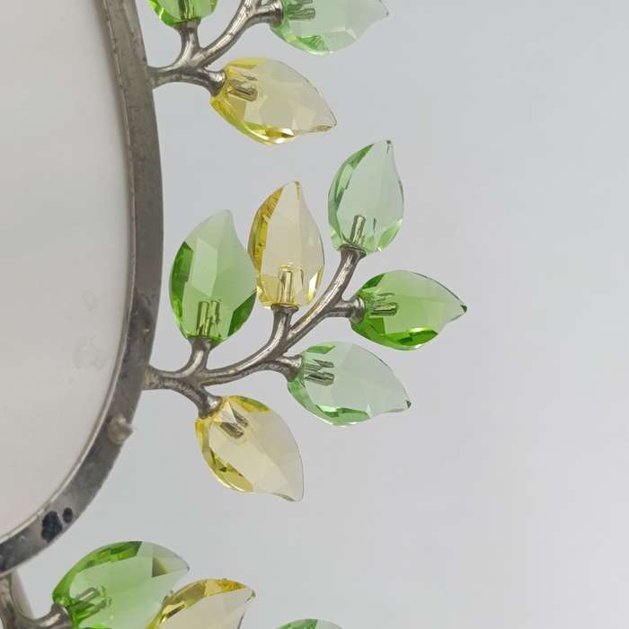 Swarovski Oval picture frame with Yasmine Hurel leaf design - in box