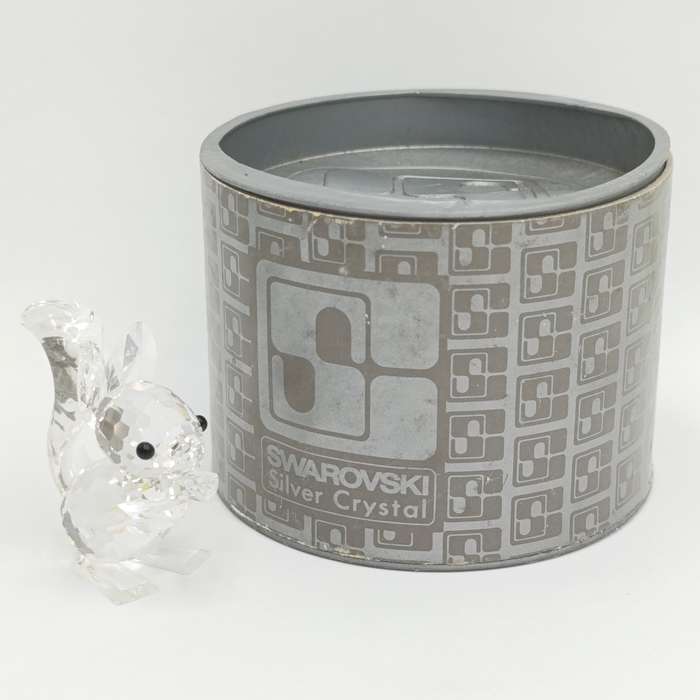 Swarovski silver crystal #7662 Squirrel figurine in box