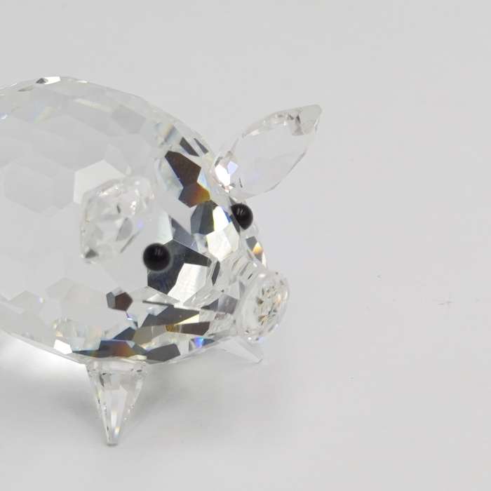 Swarovski silver crystal Mini Pig figurine #7638 in box