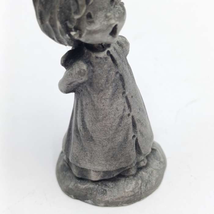 Vintage Little Gallery fine pewter Christmas carols boy and girl
