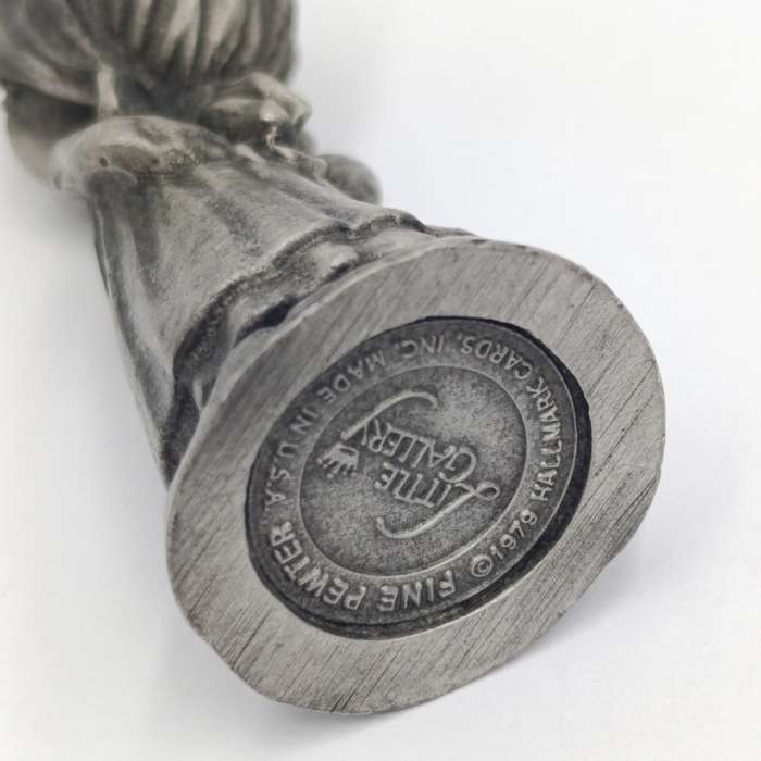 Vintage Little Gallery fine pewter Christmas carols boy and girl