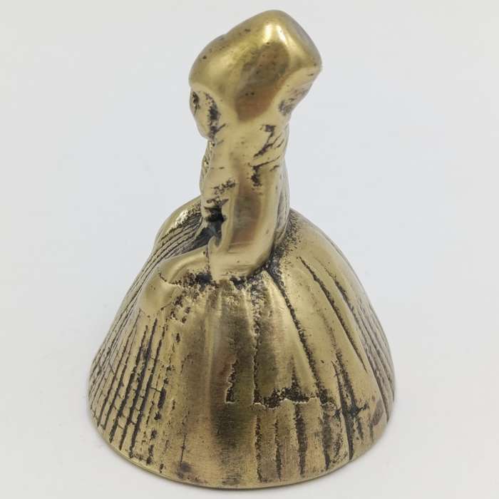 Vintage Brass Bell Lady with dress